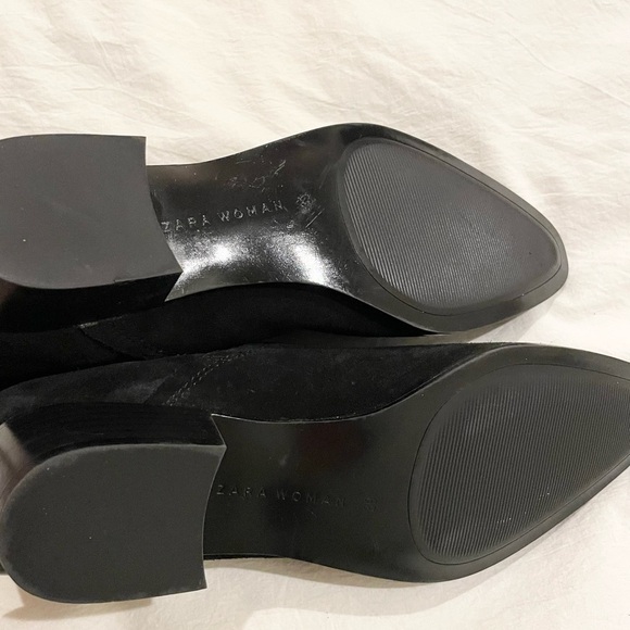 New Zara Woman suede Chelsea ankle boots sz 39 - Picture 6 of 13